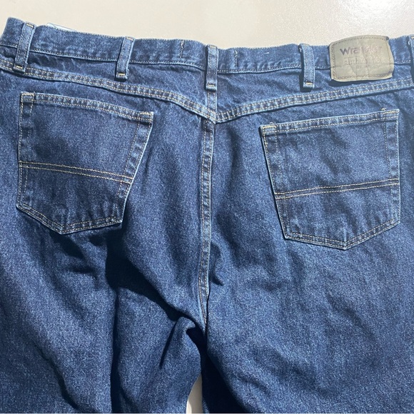 GOOD- 44 x 32 Big Mens Wrangler Authentics Jeans Pants Cotton Dk Blue 10ZM200RD - Picture 11 of 11